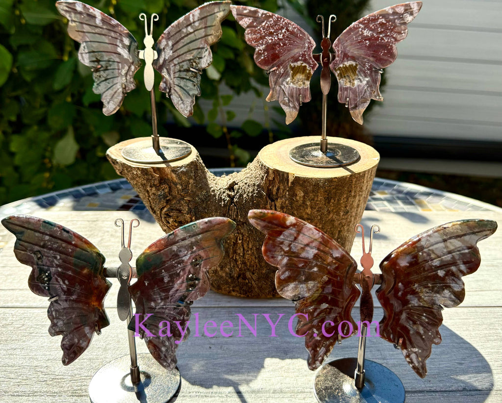 Natural Marine Jasper butterfly Crystal