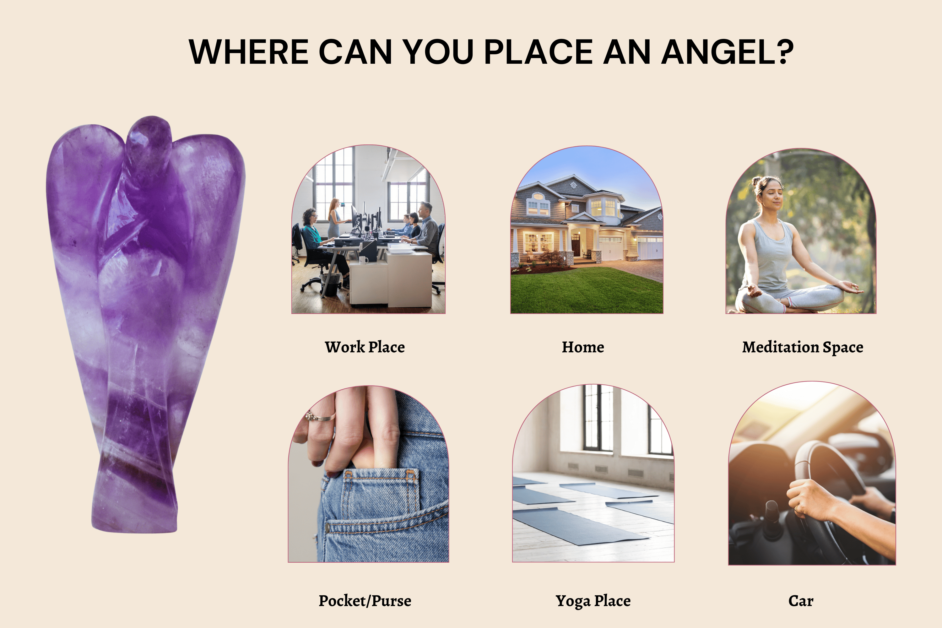 Gemstone Angels | Crystal Quartz | Pocket Crystal Angels