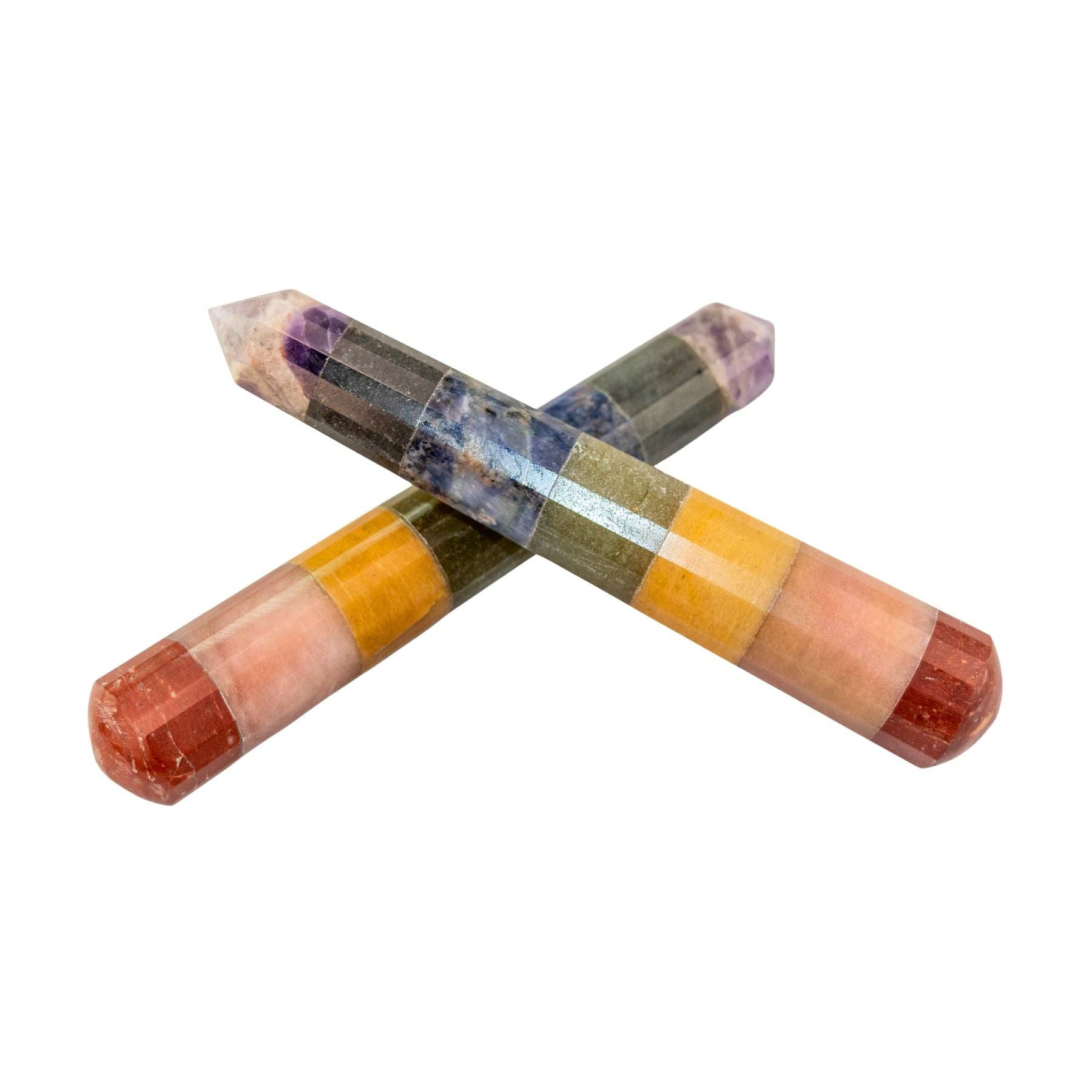 7 Chakra Faceted Wand