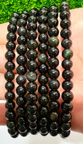 6mm Rainbow Obsidian Crystal Healing Bracelets 7.5" Stretch