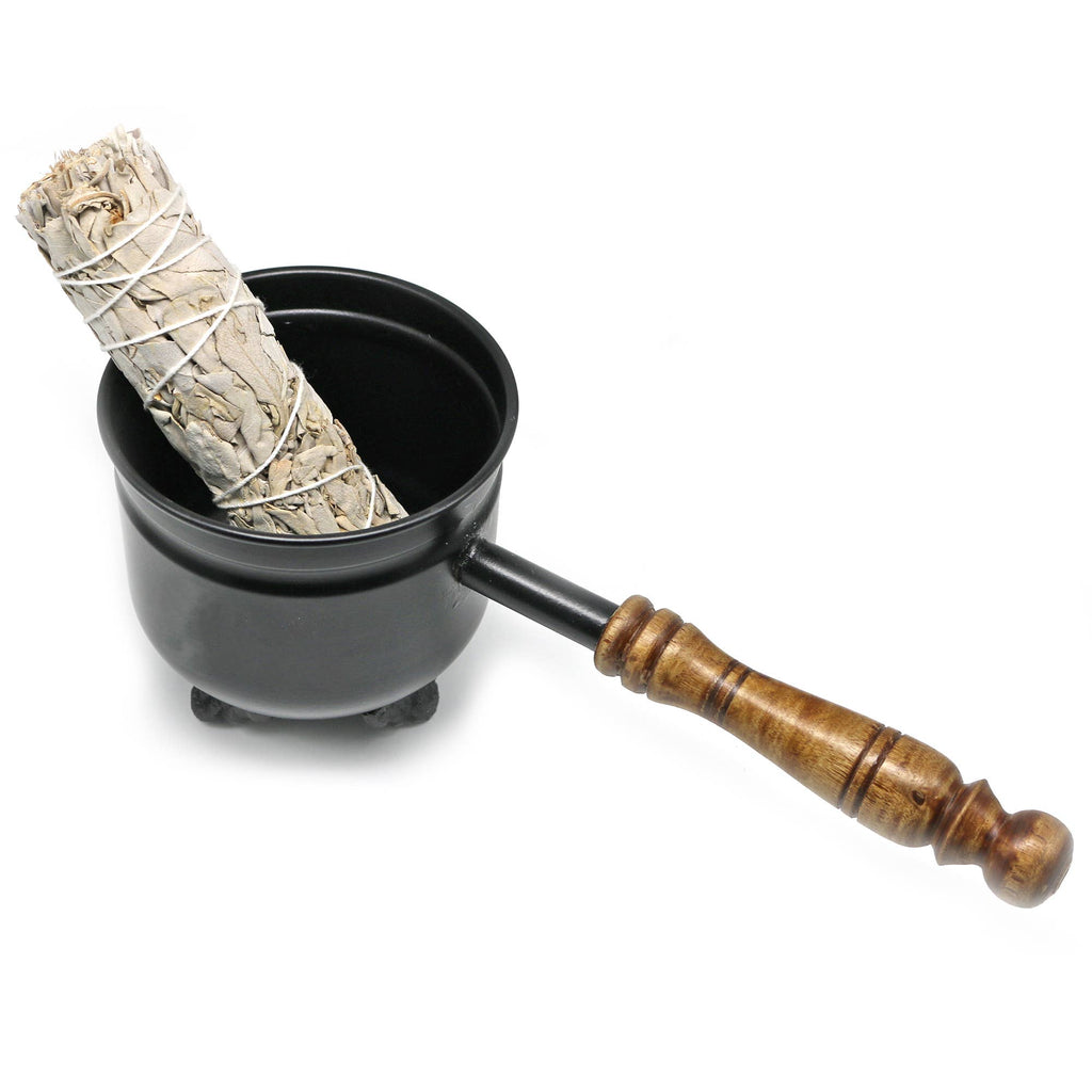 Metal Smudge Pot (4 in.) - Pentacle