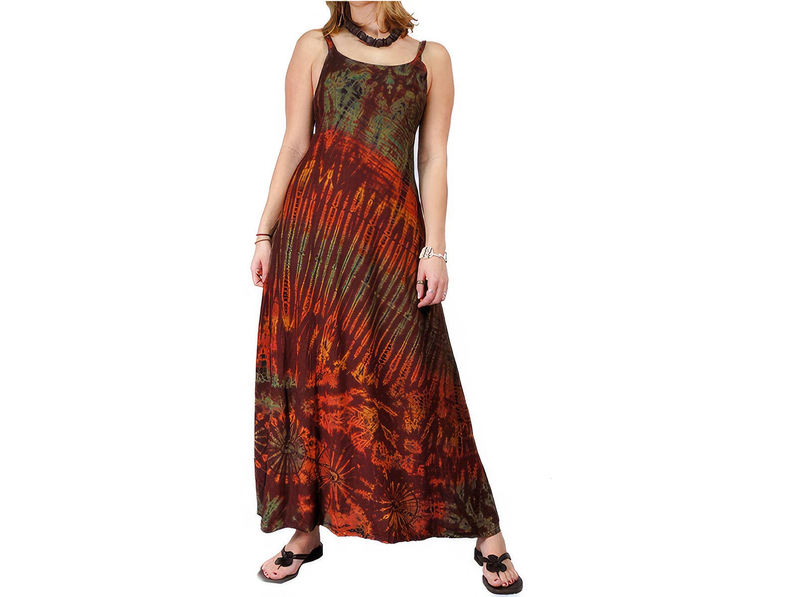 Sunset Supergirl Rayon Tye Dye Long Dress