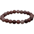 Elastic Bracelet 8mm Round Beads - Purple Aventurine