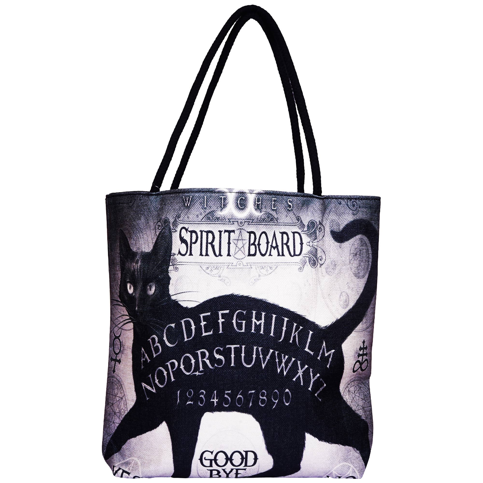 Alchemy Gothic Black Cat Spirit Board Tote Bag