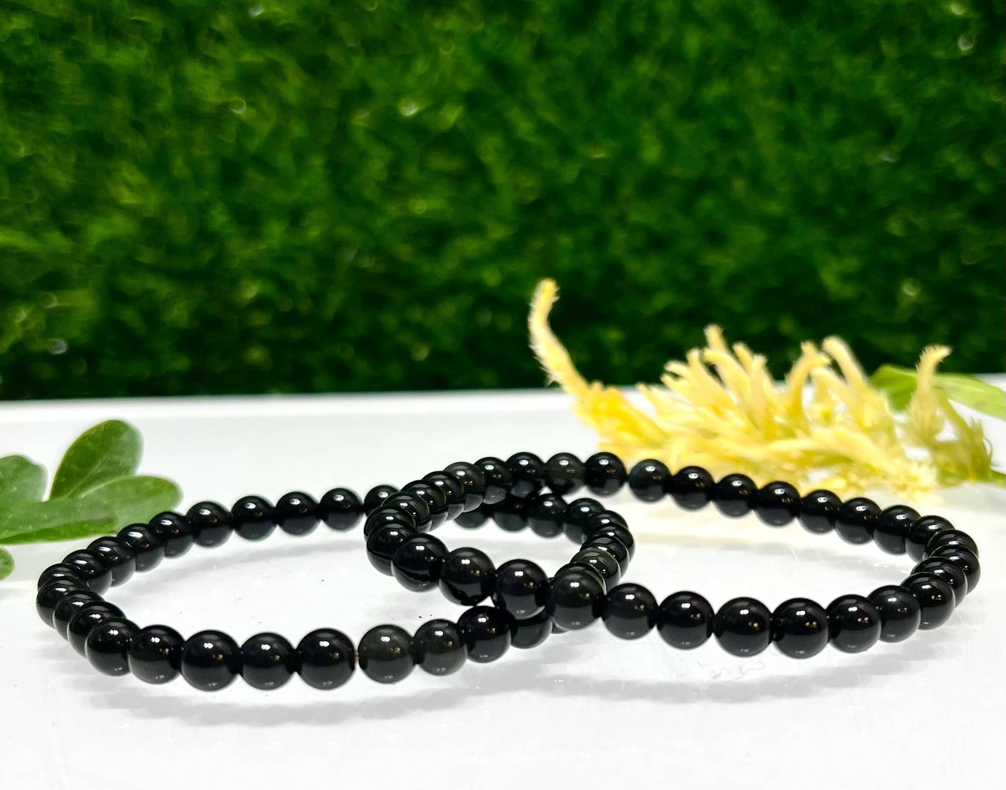 6mm Rainbow Obsidian Crystal Healing Bracelets 7.5" Stretch