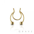 316L SURGICAL STEEL FAKE SEPTUM HORSESHOE