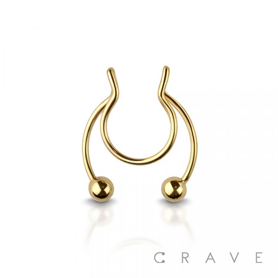 316L SURGICAL STEEL FAKE SEPTUM HORSESHOE