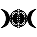 Wall Decal - Triple Moon w/ Moon Phases (Each)