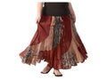 FESTIVAL  PRINTED COTTON SWIRL-STYLE XL PATCHWORK SKIRT