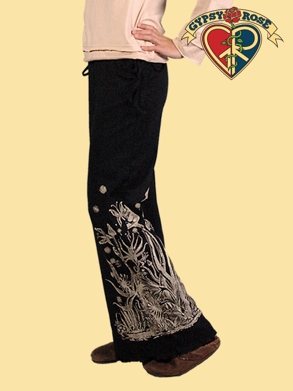 Cotton Mushroom Print Pants