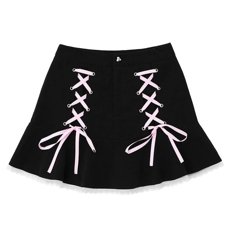 Trendy High-Waisted Plaid Shorts with Dual Belts