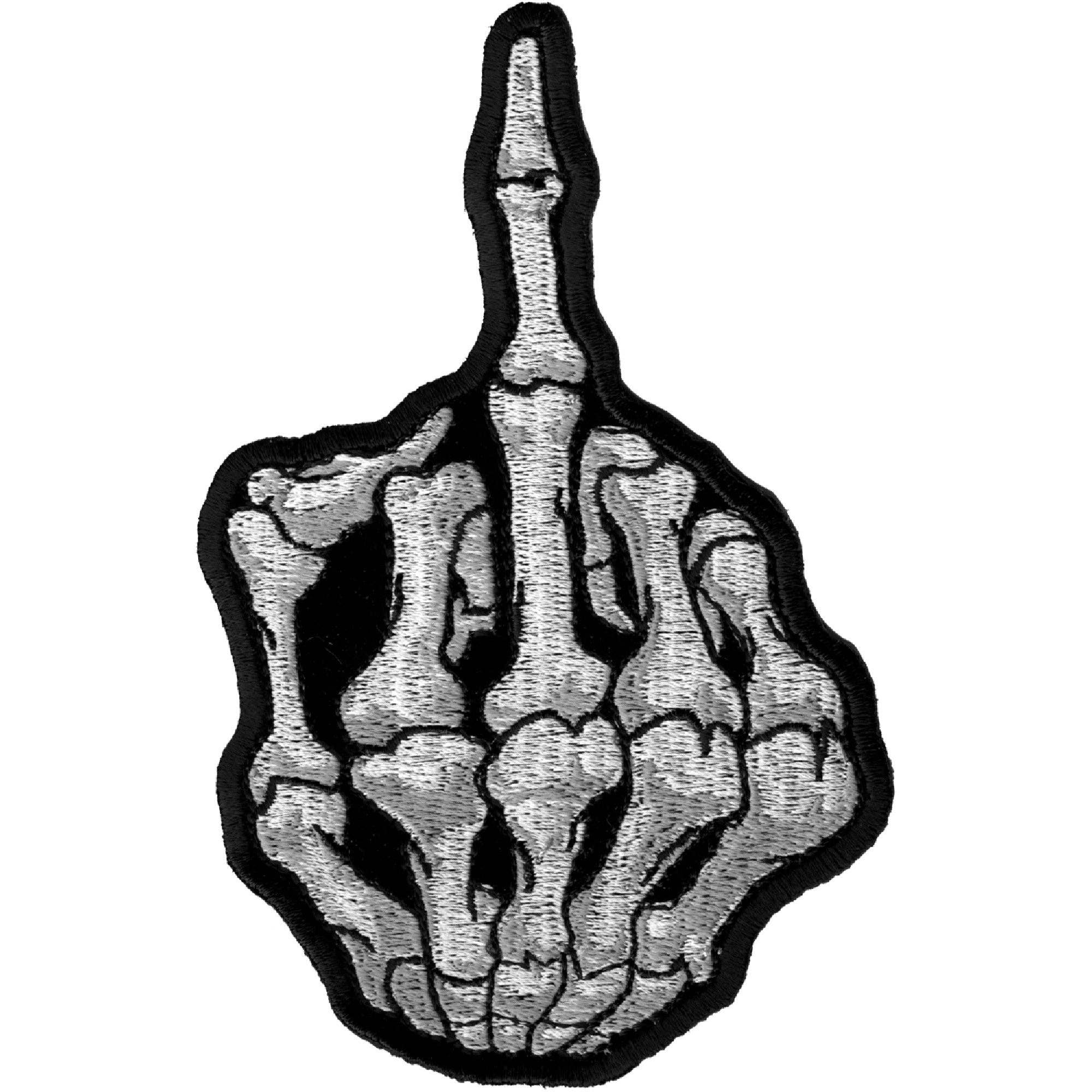 Hot Leathers Skeleton Finger Patch 3" X 3"