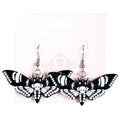 BLACK ACRYLIC MOTH EARRINGS