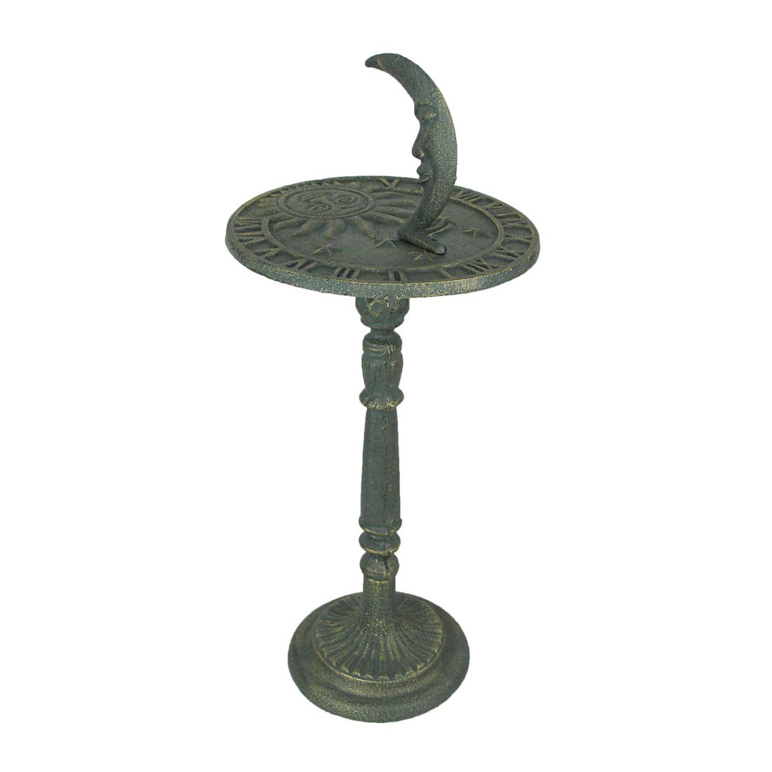 23 In Verdigris Cast Iron Celestial Sundial Garden Décor