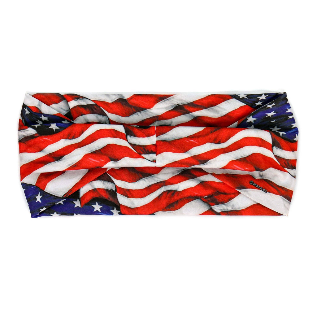 Bling Bands Waving Flag Rhinestone Crystal Headband Wraps