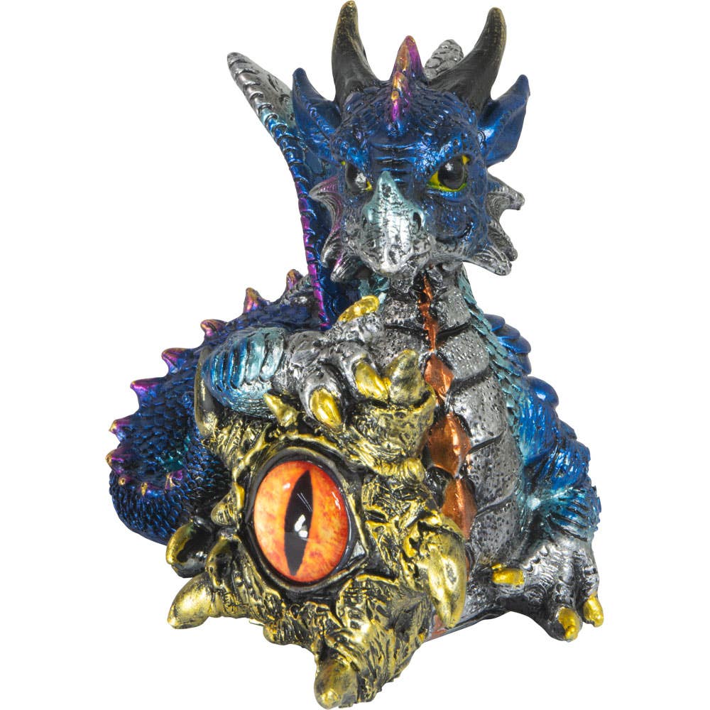 Baby Blue Dragon Figurine w/ Dragon Eye