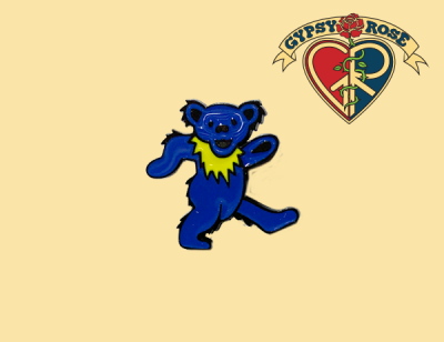 Grateful Dead Blue Dancing Bear 1.25" Lapel Pin