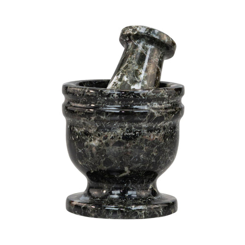 Black Zebra Mortar and Pestle.