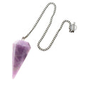 Lepidolite Faceted Pendulum.