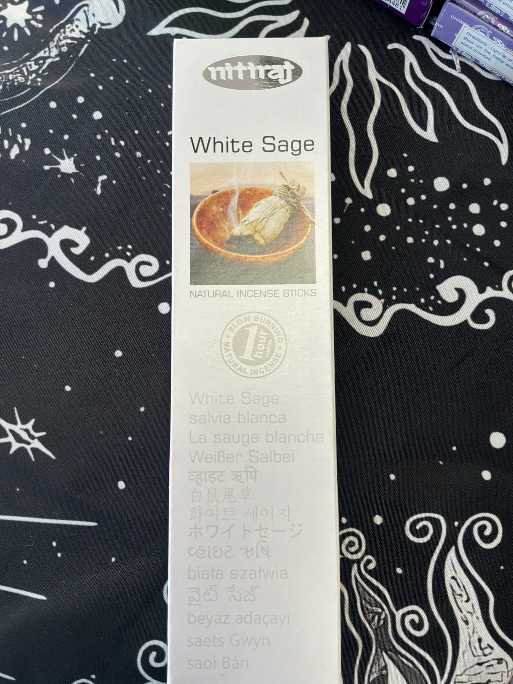 White Sage Natural Incense Sticks by Nitiraj