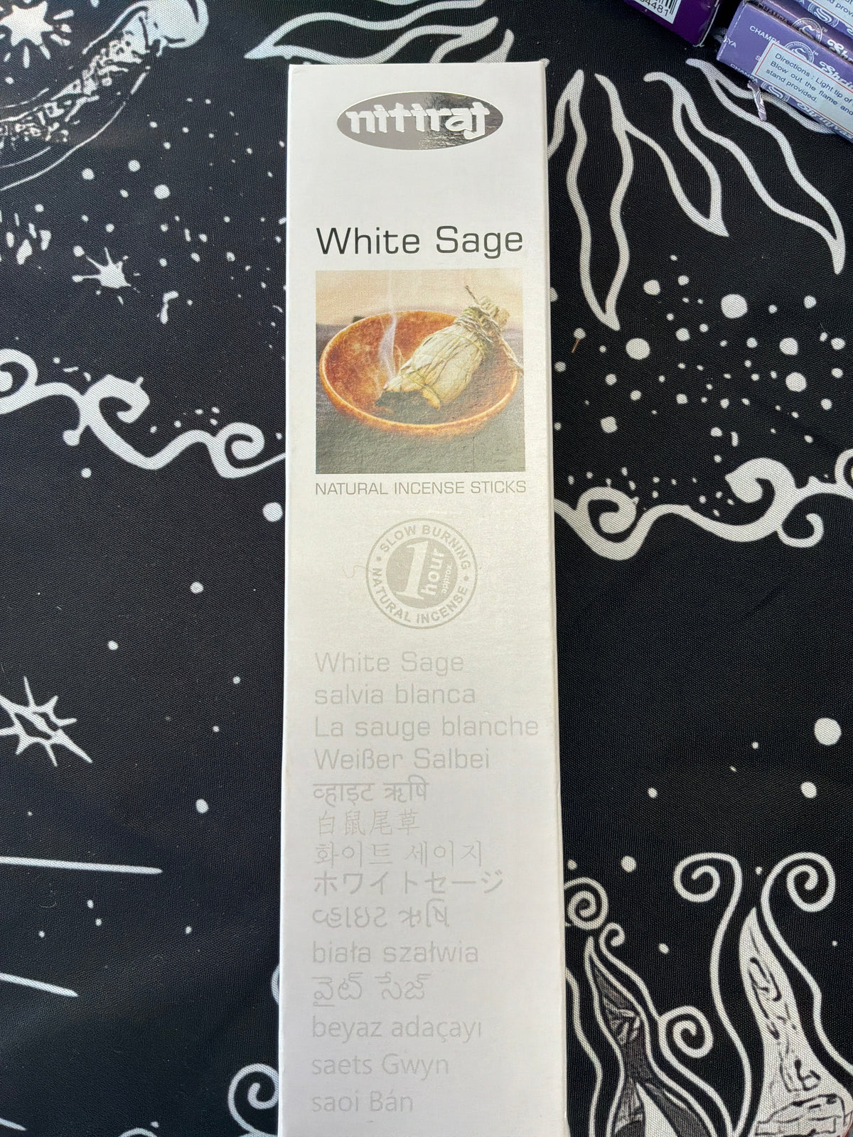 White Sage Natural Incense Sticks by Nitiraj
