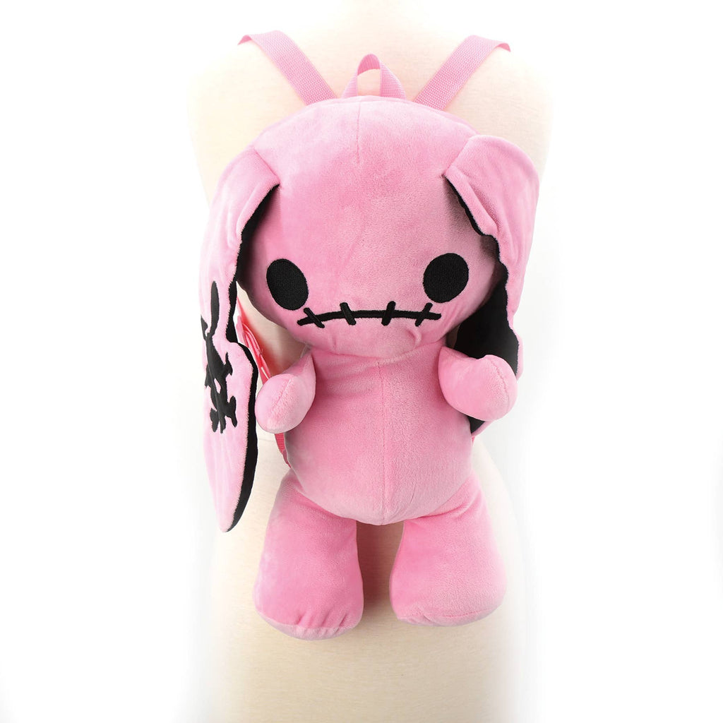 Pink Naughty Bunny Stuffed Backpack