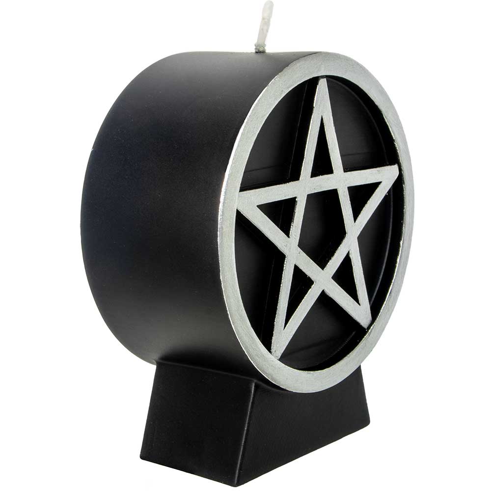 Intention Candle - Pentacle Black & Silver