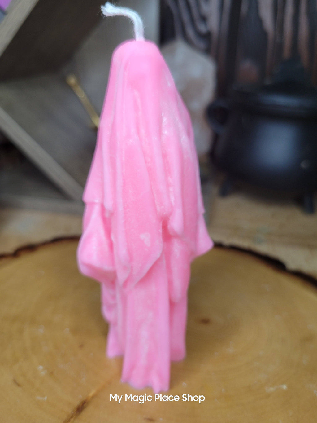Ghost Handmade Candle , Palm wax Candle ,white Ghost candle
