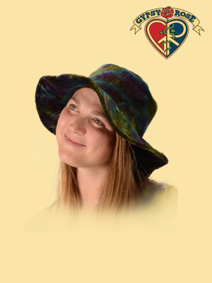 Tye Dye Velvet Floppy Hat