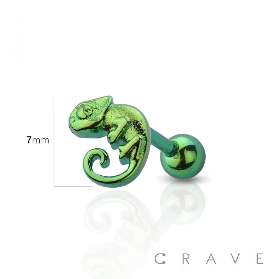 CHAMELEON TOP 316L SURGICAL STEEL BAR CARTILAGE