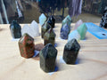 1” Natural Mix Crystal Mini Obelisk Tower Point Assorted