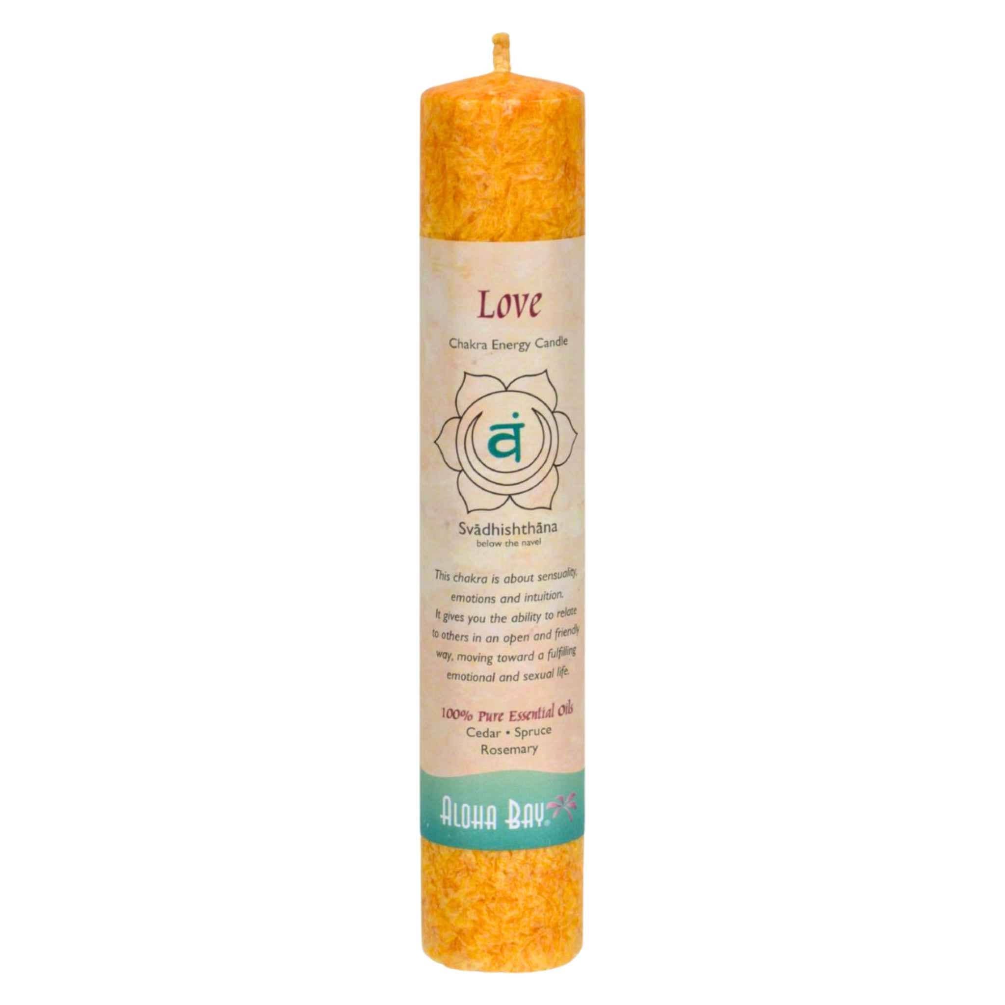 Aloha Bay 7 Chakra Energy Pillar Candle.