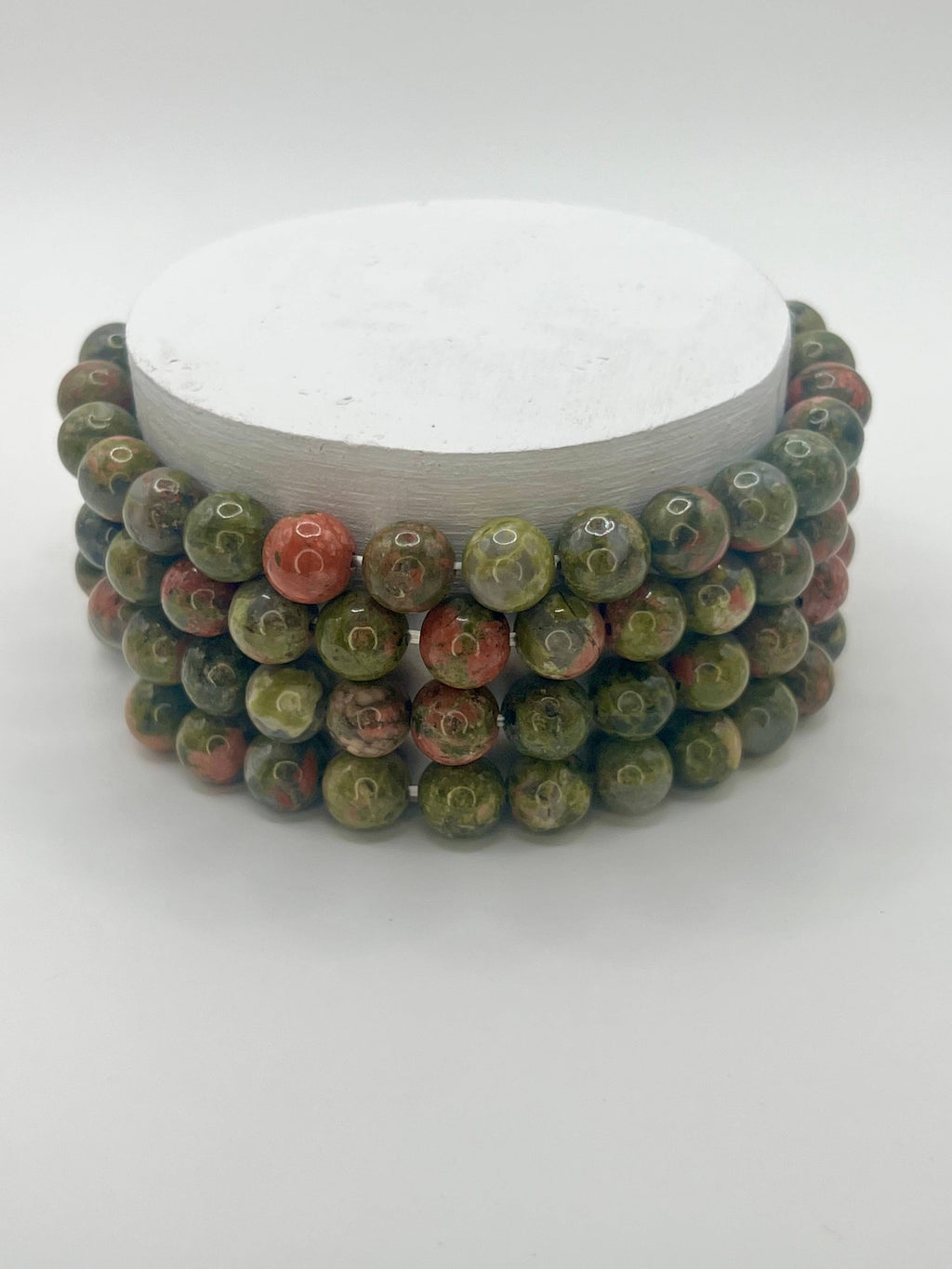 Unakite Crystal Bracelet - 8mm Bead