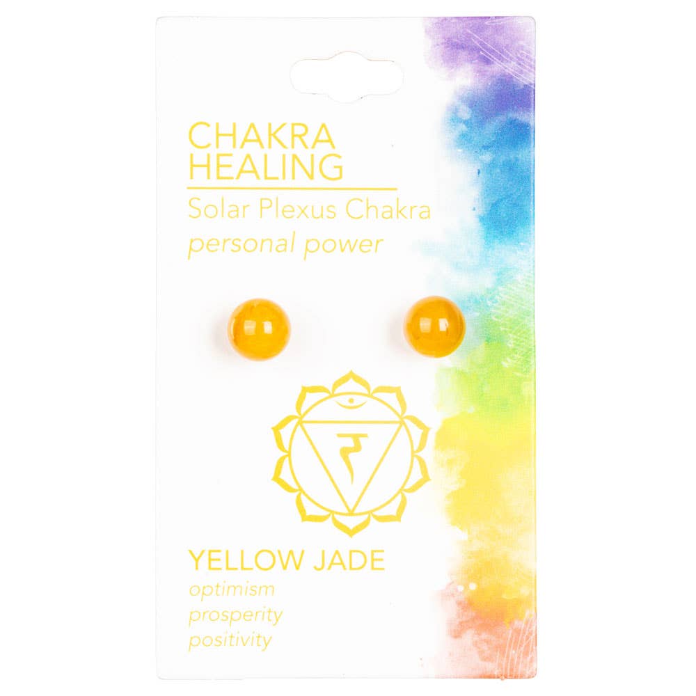 CHAKRA EARRINGS/GENUINE 8MM STONES
