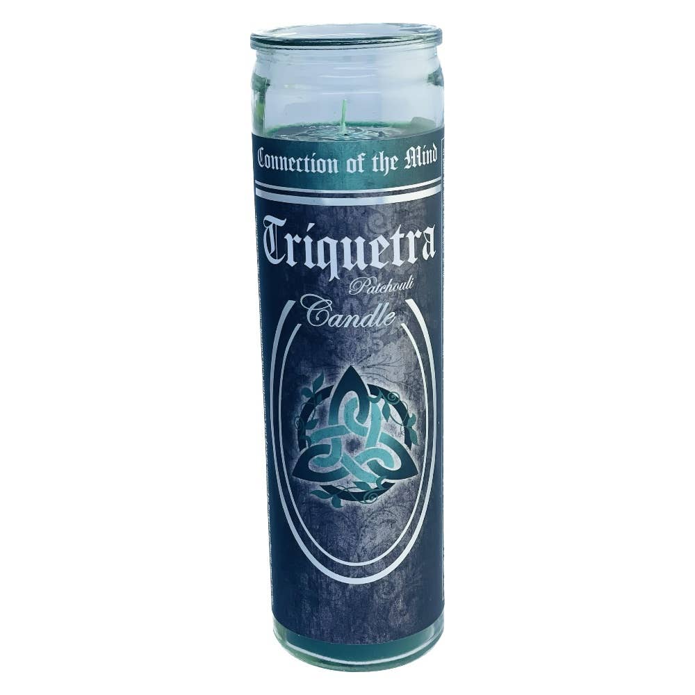 7 Day Glass Ritual Candle - Triquetra - Patchouli