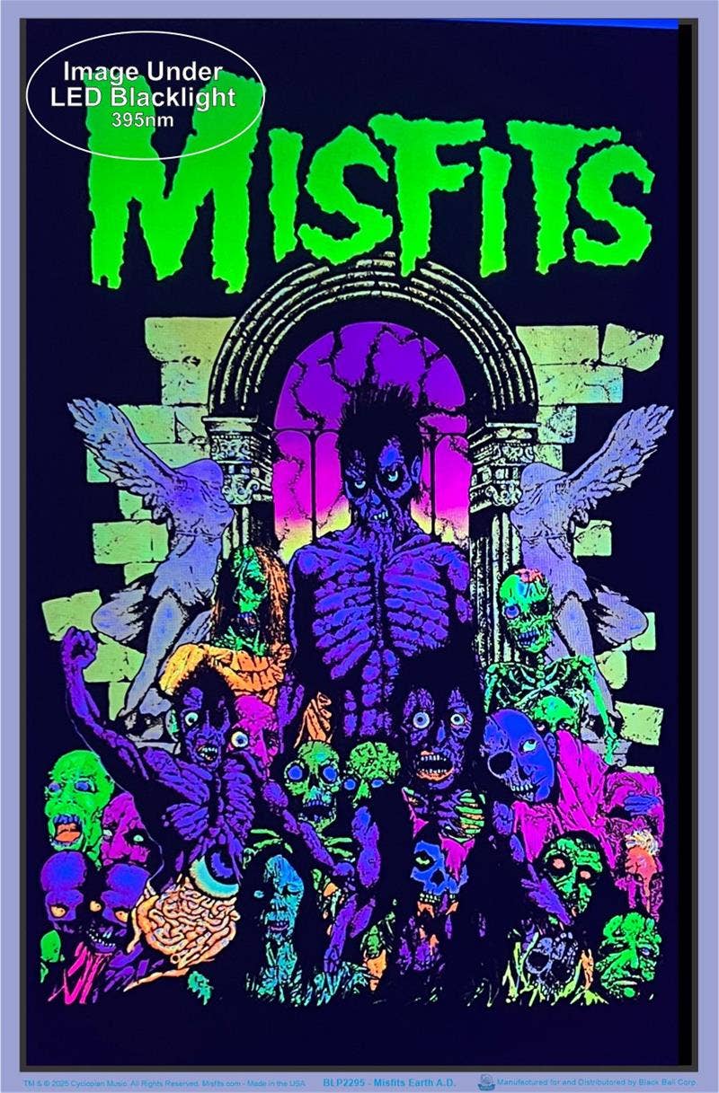 Misfits Earth A.D. Flocked Black Light Poster - 23" x 35"