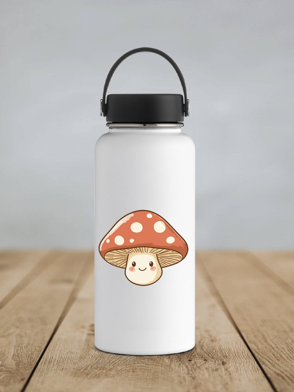 Happy Orange Mushroom Sticker