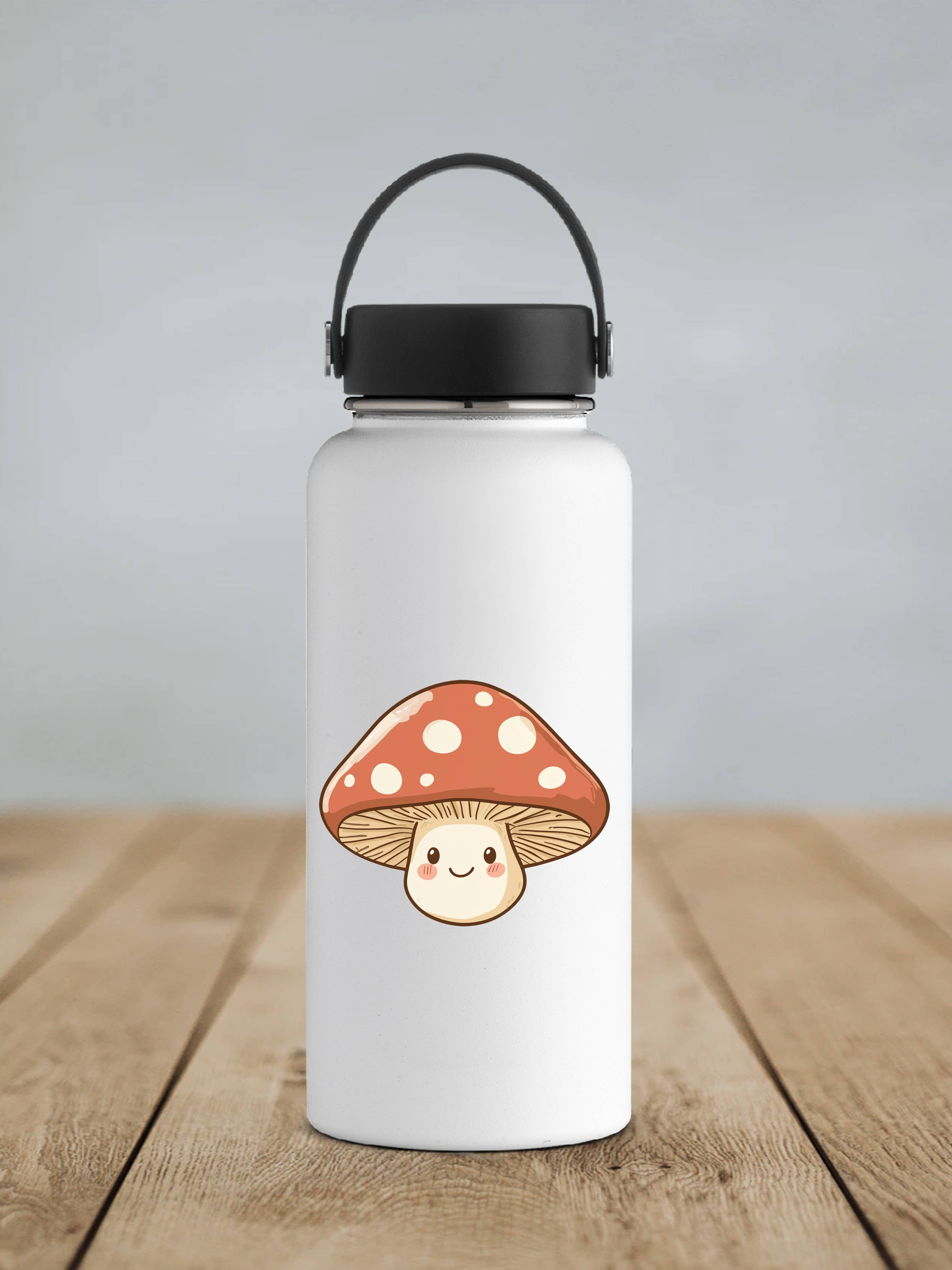 Happy Orange Mushroom Sticker