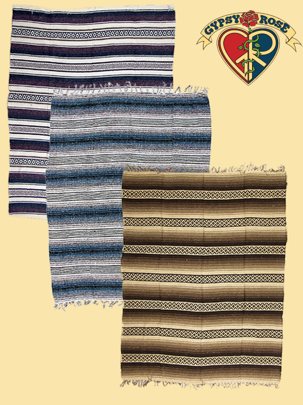 Striped Mexican Falsa Blanket