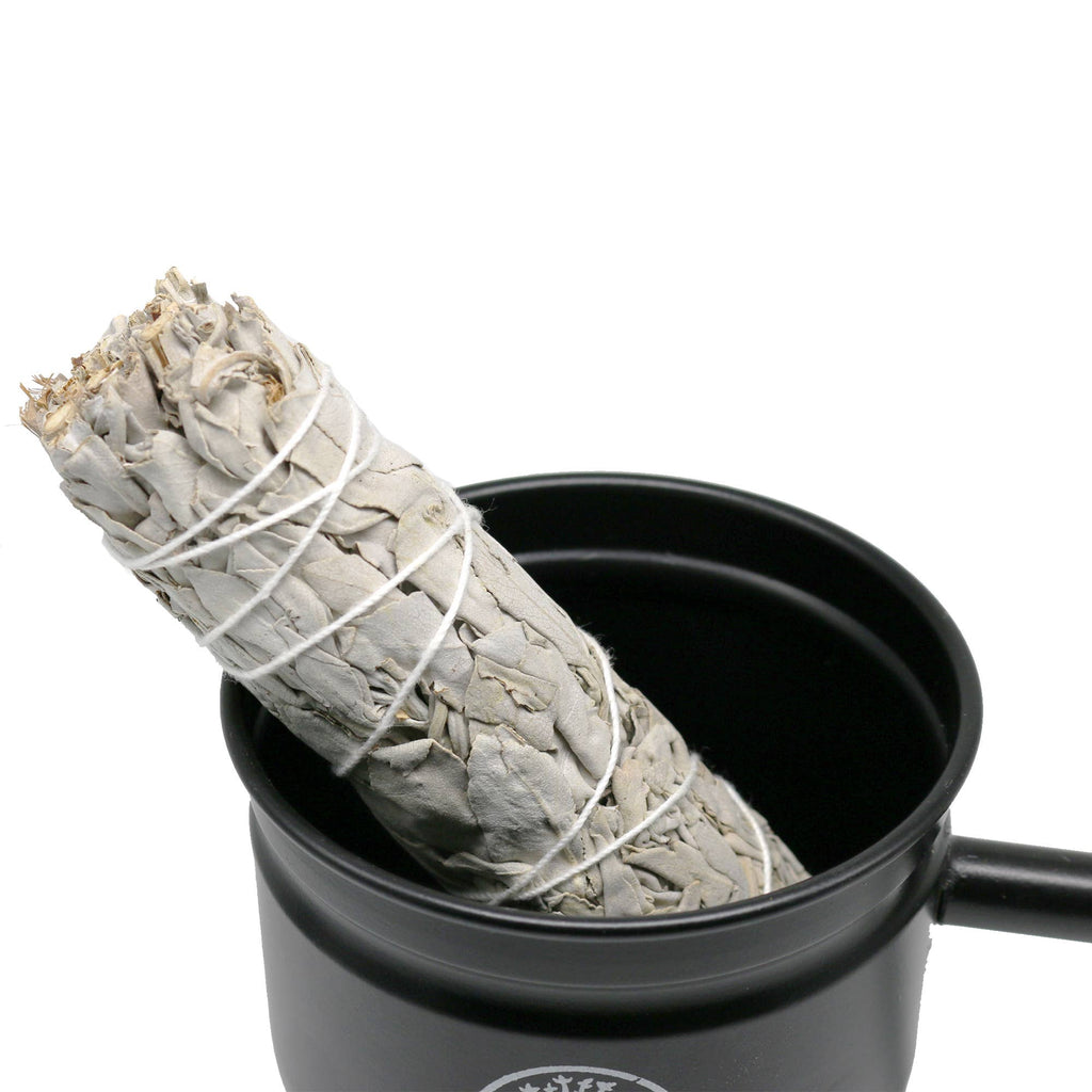 Metal Smudge Pot (4 in.) - Pentacle