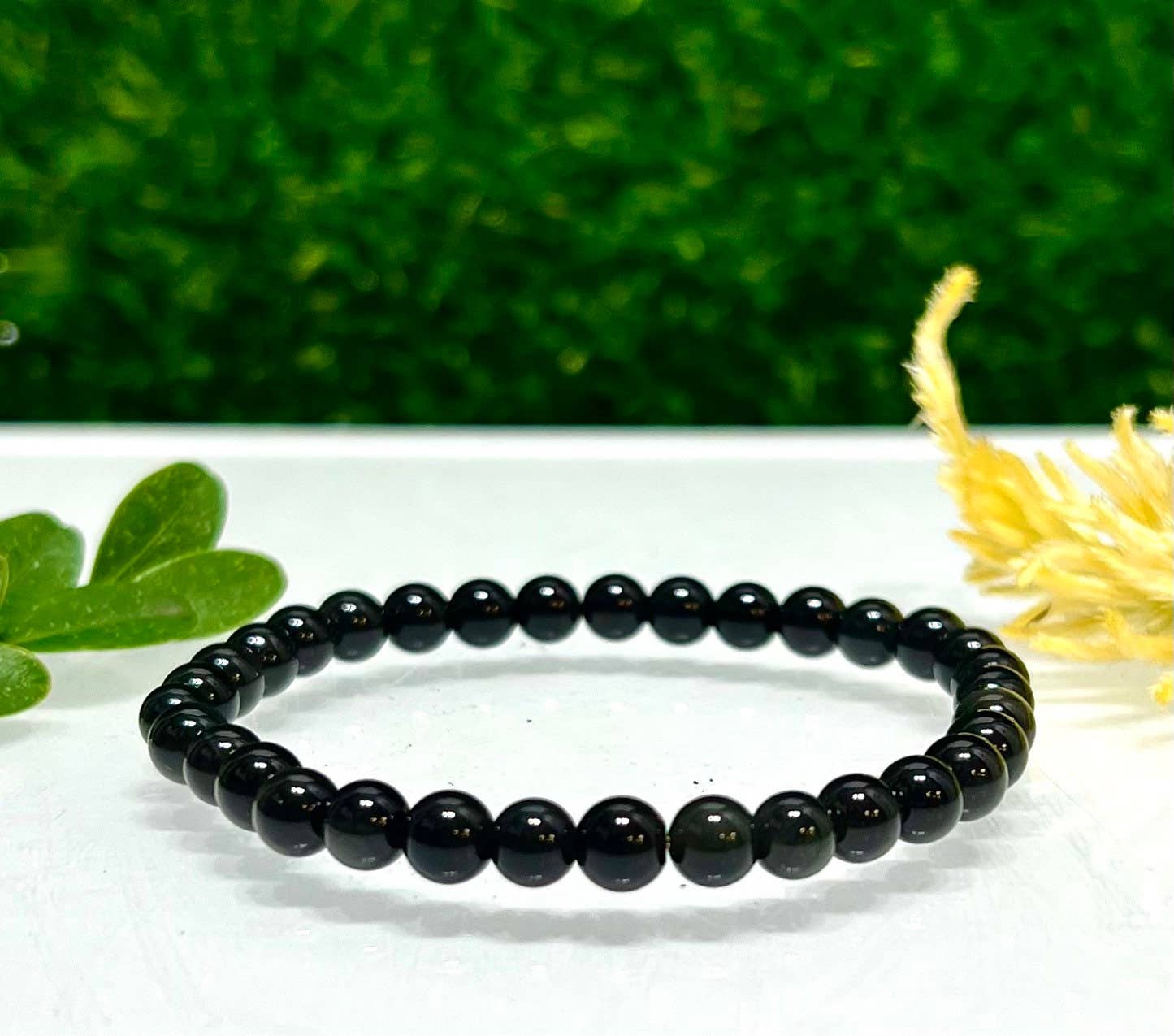 6mm Rainbow Obsidian Crystal Healing Bracelets 7.5" Stretch
