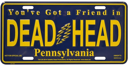 Grateful Dead  PENNSYLVANIA DEADHEAD LICENSE PLATE