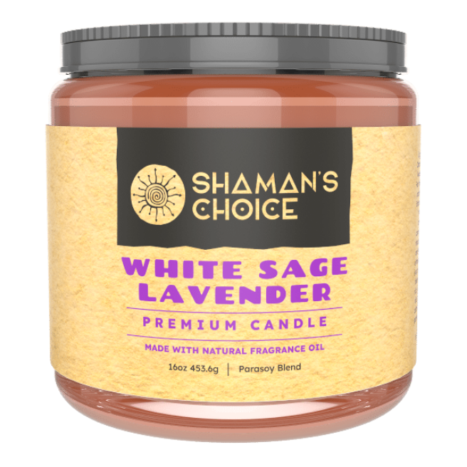 White Sage Lavender Scented Wood Wick 8 oz Premium Candle