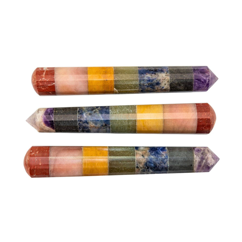 7 Chakra Faceted Wand