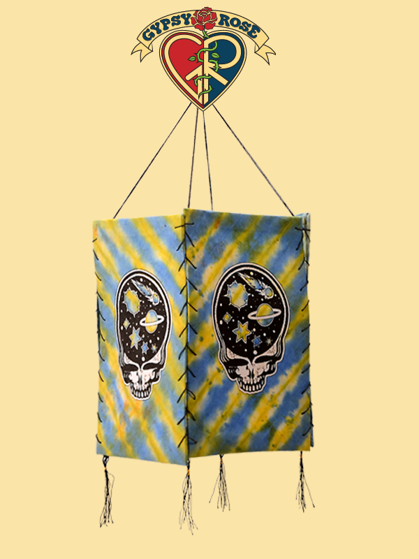Grateful Dead Stealie The Night Away 4 Sided Tye Dye Lantern
