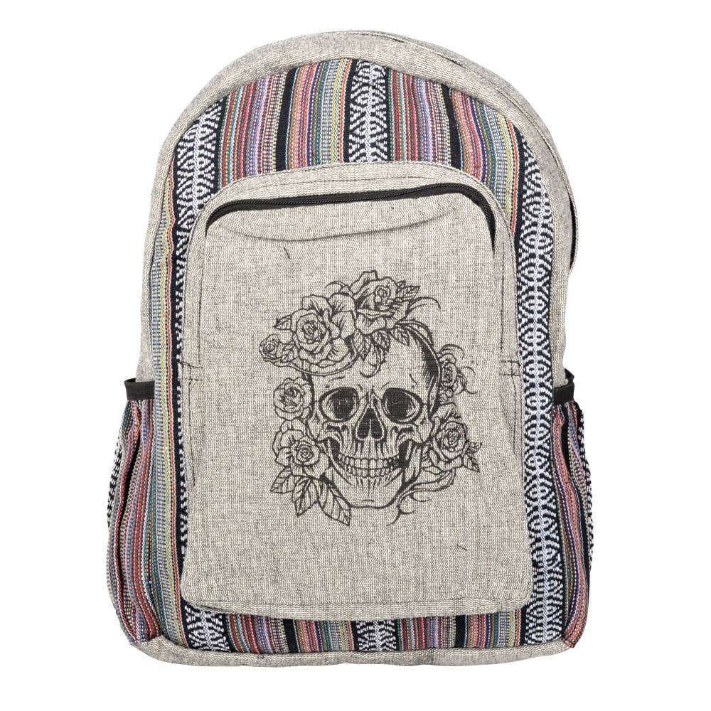 Black & White Sugar Skull Backpack