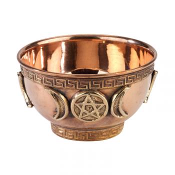 GODDESS COPPER OFFERING BOWL INCENSE BURNER
