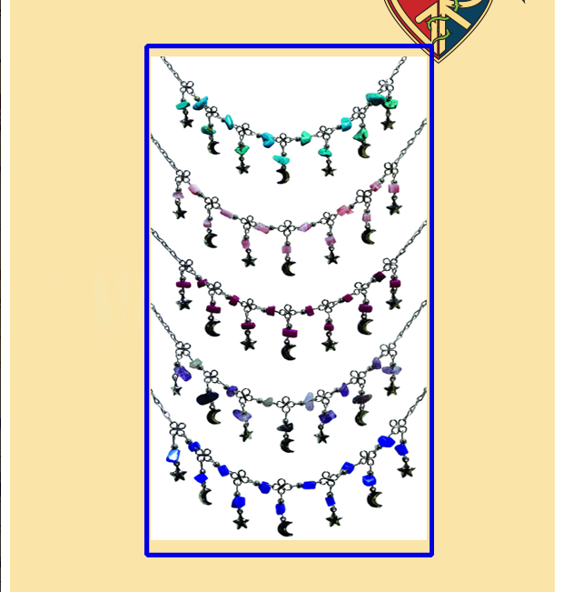 Stone Chip Moon And Star Charm Anklet