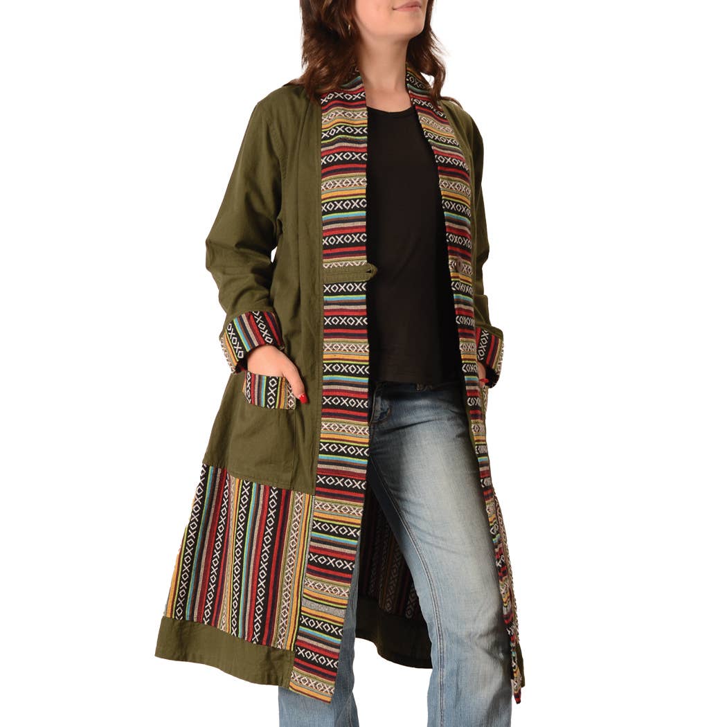 Cotton & Gheri Long Duster Jacket