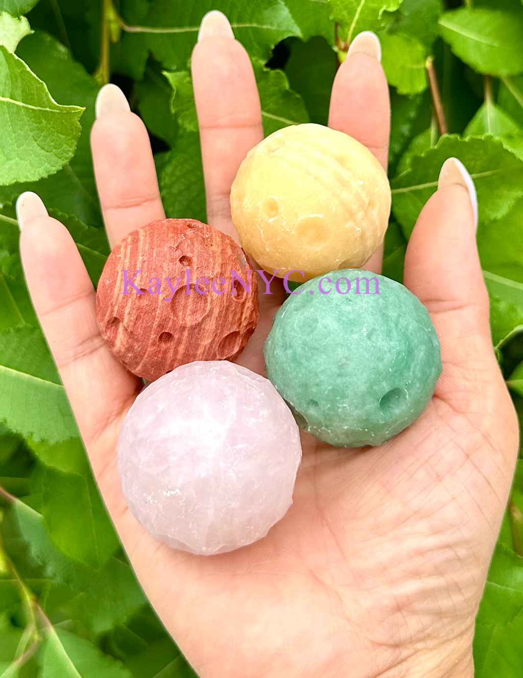 Mix Crystal 40mm Moon Spheres